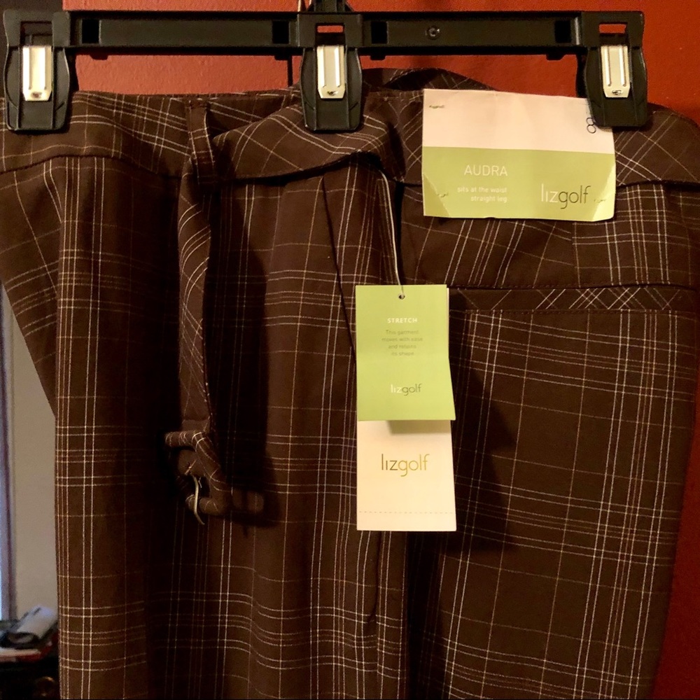 LizSport plaid golf pants! NWT.